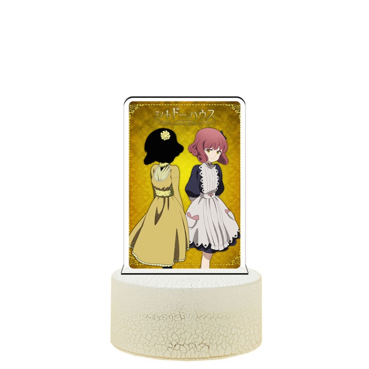 shadows-house Acrylic night light 16 kinds of color changing USB interface box 14X7X4CM white base