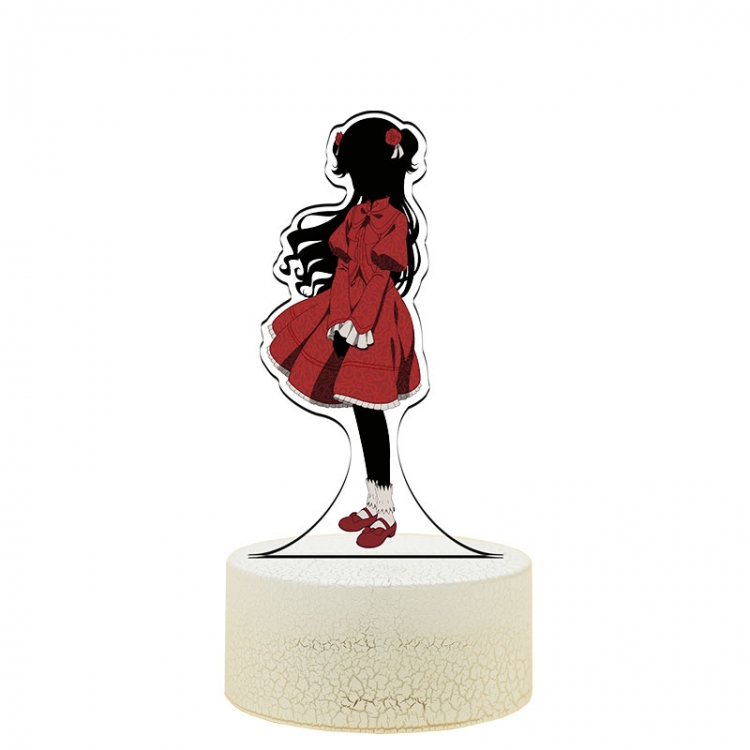 SHADOWS HOUSE Acrylic Night Light 16 Color-changing USB Interface Box Set 19X7X4CM white base