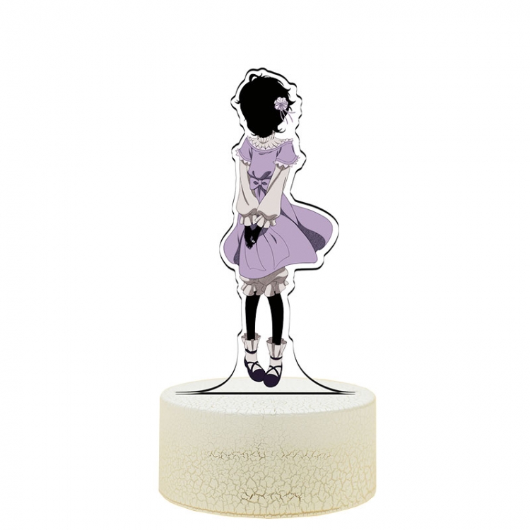 SHADOWS HOUSE Acrylic Night Light 16 Color-changing USB Interface Box Set 19X7X4CM white base