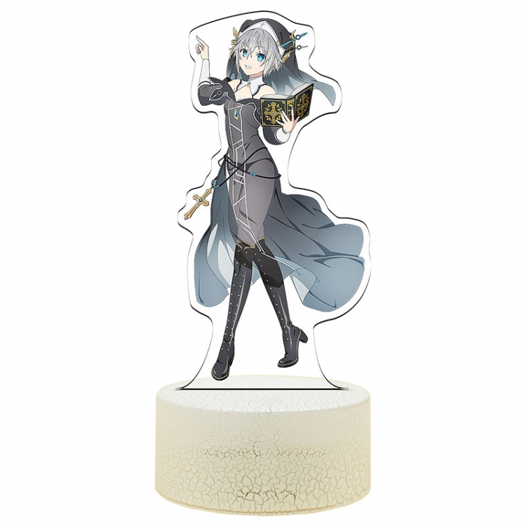 Date-A-Live Fourth Season Acrylic Night Light 16 Color-changing USB Interface Box Set 19X7X4CM white base