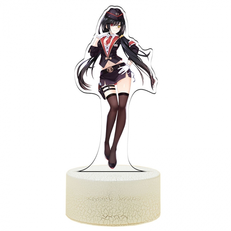 Date-A-Live Acrylic Night Light 16 Color-changing USB Interface Box Set 19X7X4CM white base