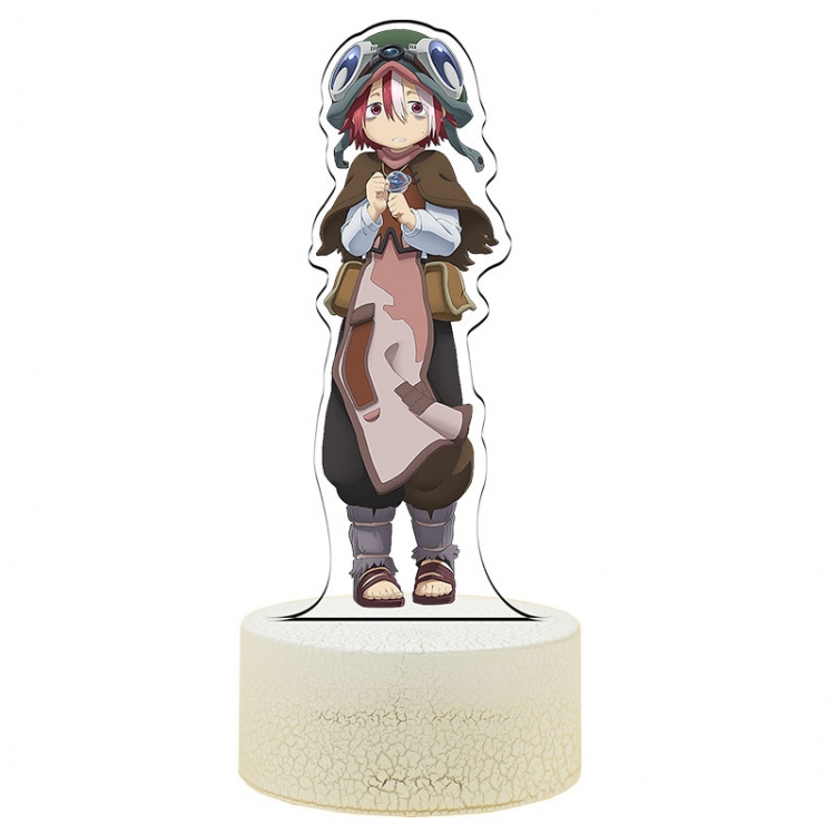 Made in Abyss Acrylic Night Light 16 Color-changing USB Interface Box Set 19X7X4CM white base