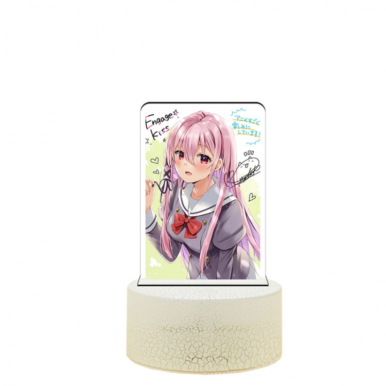Engage-Kiss Acrylic night light 16 kinds of color changing USB interface box 14X7X4CM white base
