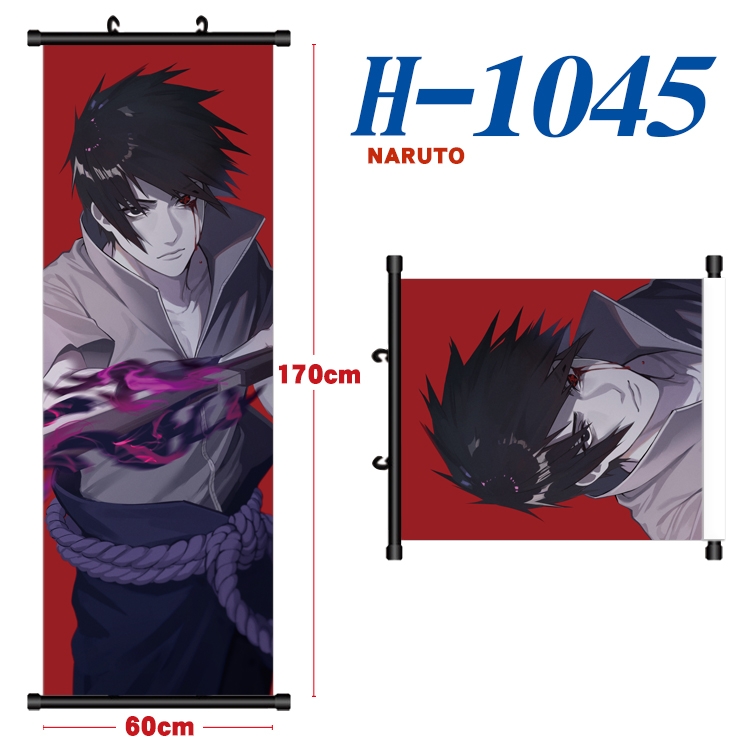 Naruto Black plastic rod cloth hanging canvas painting 60x170cm H-1045A
