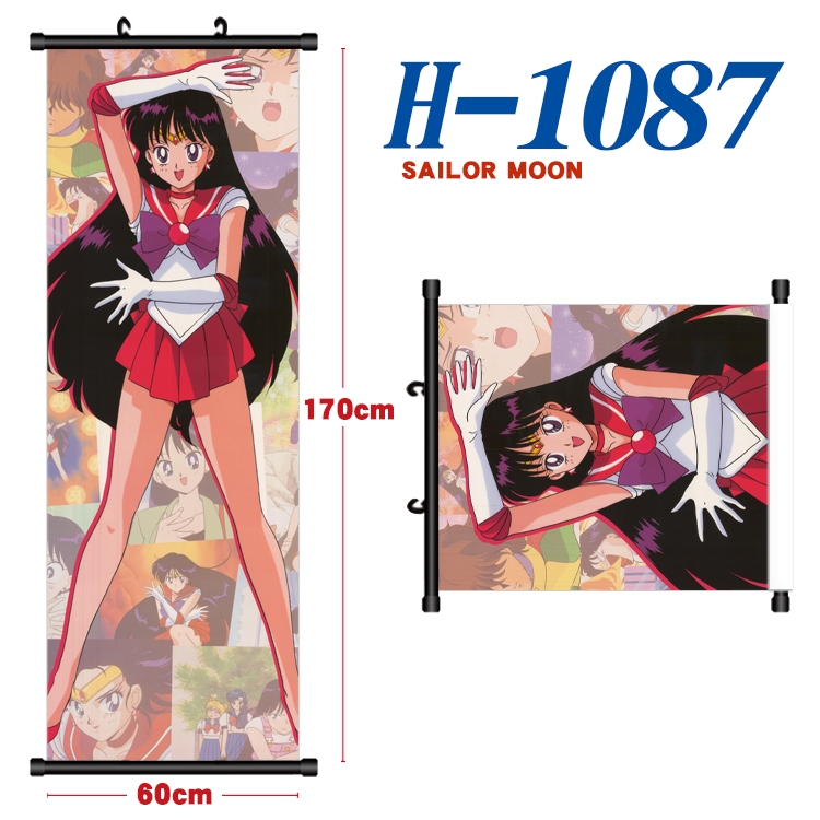sailormoon Black plastic rod cloth hanging canvas painting 60x170cm H-1087A