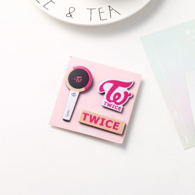 twice Korean group star PVC brooch badge price for 5 pcs