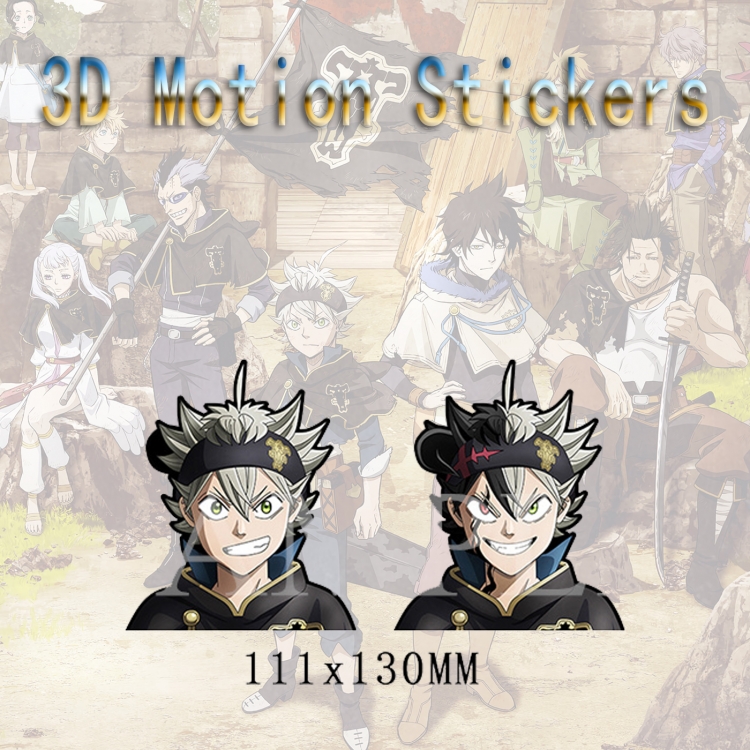 black clover Magic 3D HD variable map car computer animation stickers price for 2 pcs