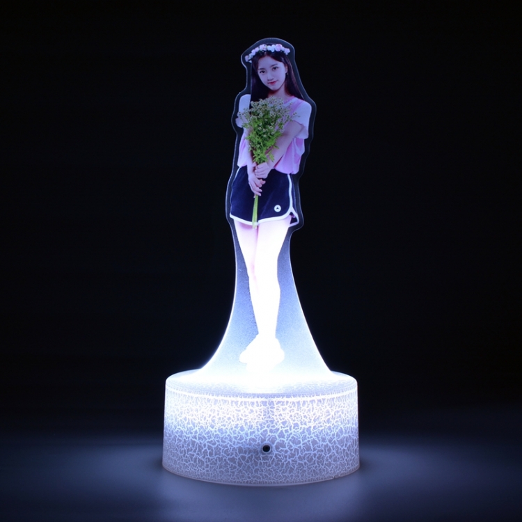 Kep1er Acrylic Night Light 16 Color-changing USB Interface Box Set 19X7X4CM white base