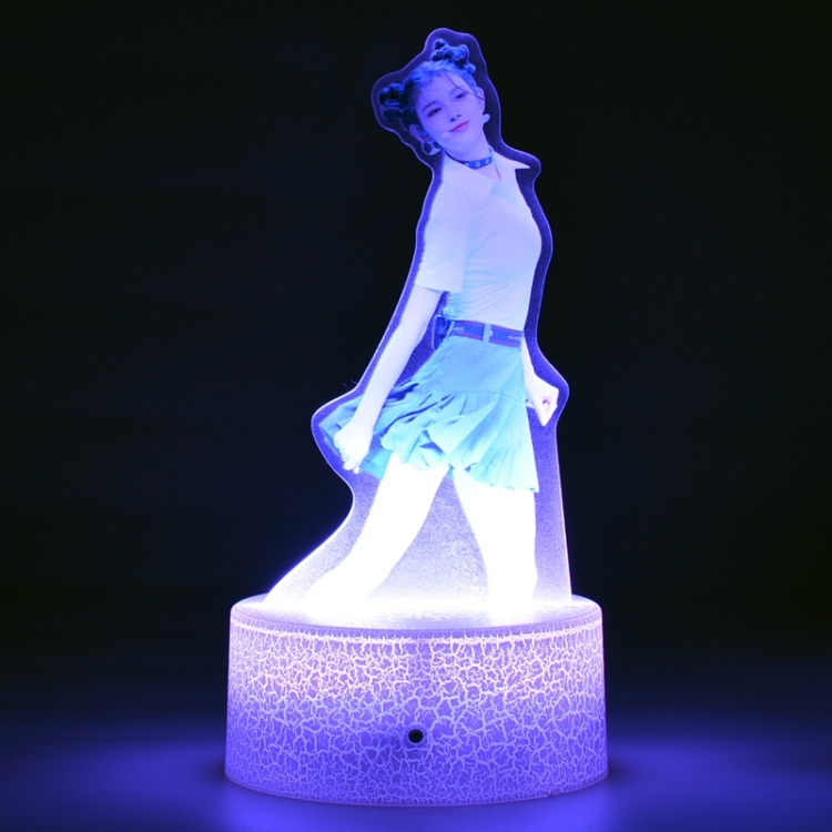 newjeans Acrylic Night Light 16 Color-changing USB Interface Box Set 19X7X4CM white base