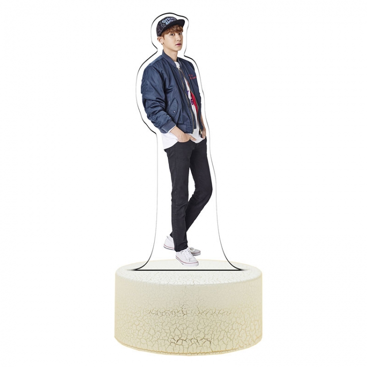 EXO Acrylic Night Light 16 Color-changing USB Interface Box Set 19X7X4CM white base