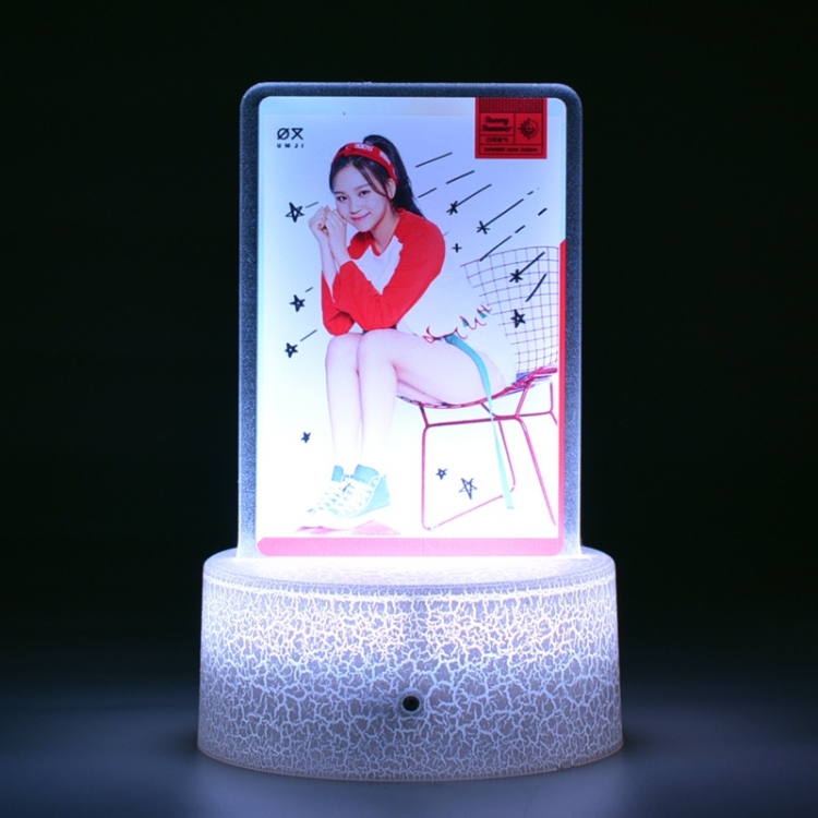 GFRIEND Acrylic night light 16 kinds of color changing USB interface box 14X7X4CM white base