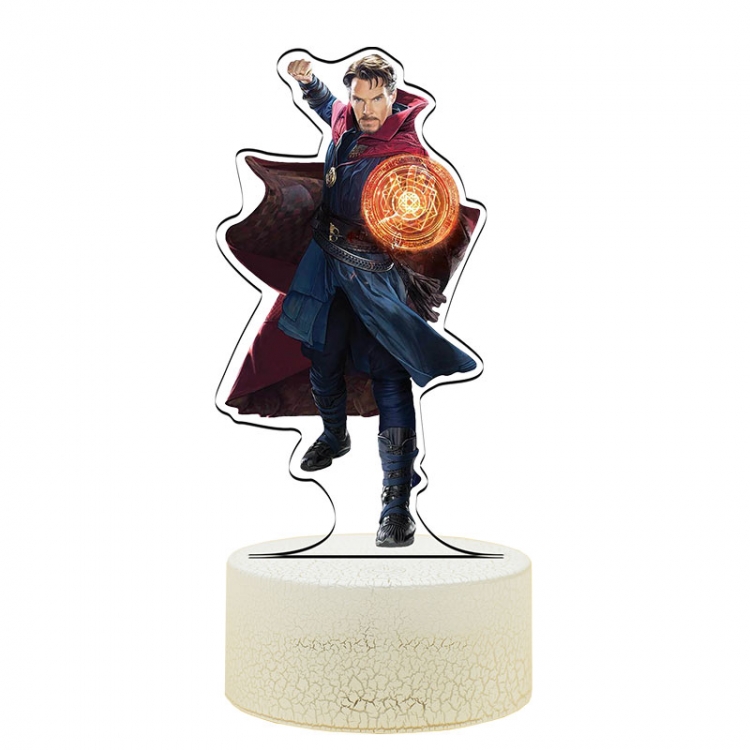 Doctor Strange  Acrylic Night Light 16 Color-changing USB Interface Box Set 19X7X4CM white base