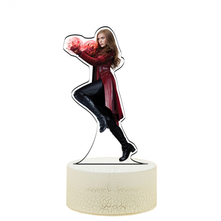 Scarlet Witch Acrylic Night Light 16 Color-changing USB Interface Box Set 19X7X4CM white base