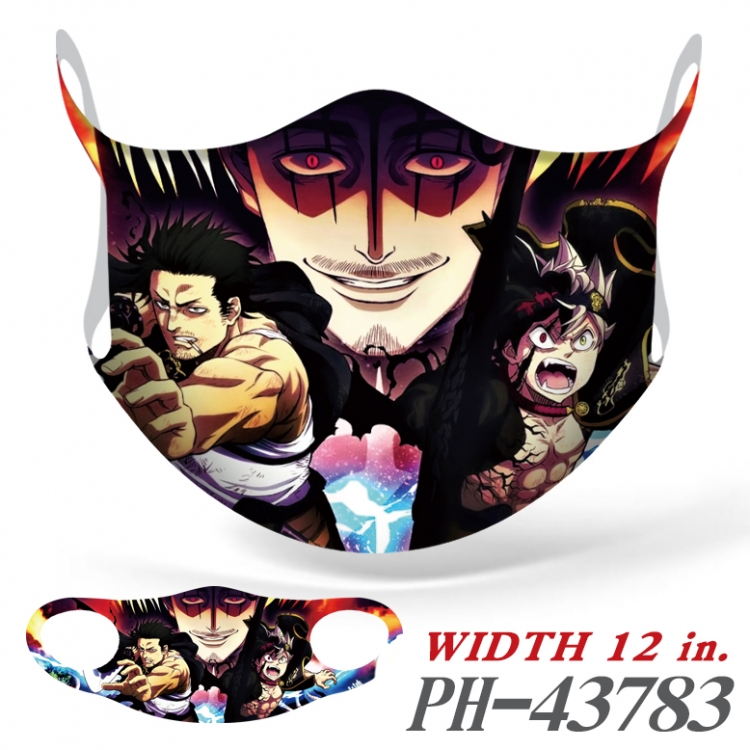 black clover Full color Ice silk seamless Mask  price for 5 pcs PH-43783A