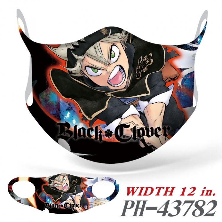 black clover Full color Ice silk seamless Mask  price for 5 pcs PH-43782A