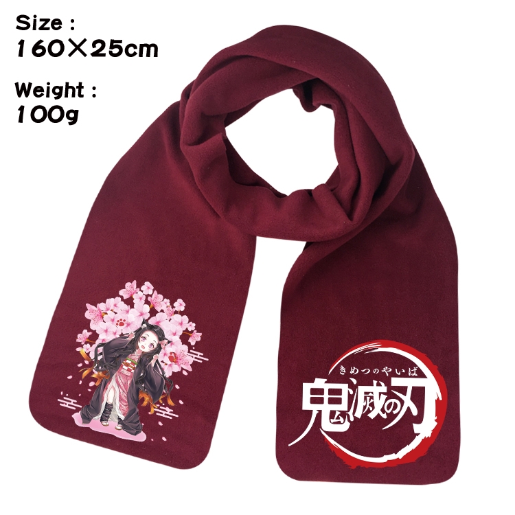 Demon Slayer Kimets Anime fleece scarf bib 160X25CM 