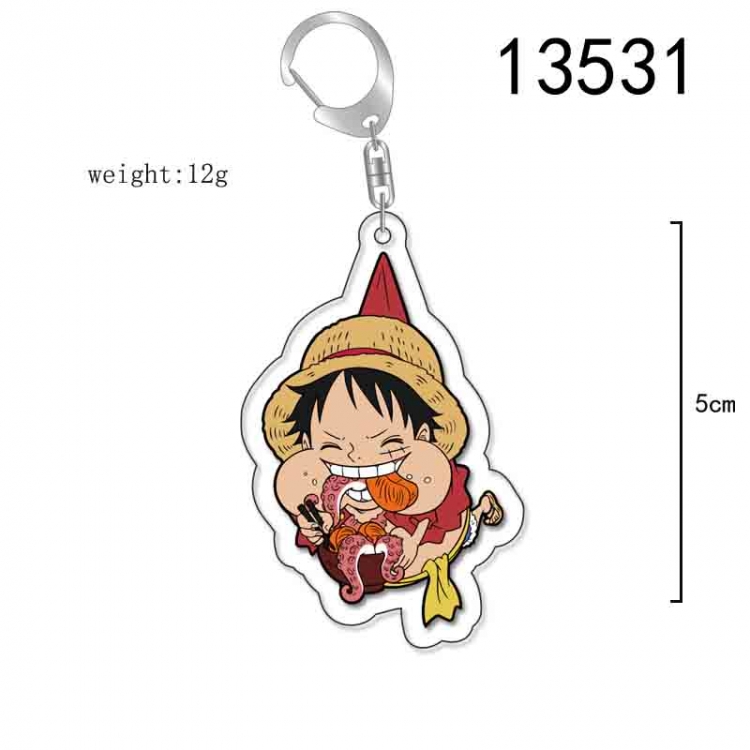 One Piece Anime Acrylic Keychain Charm price for 5 pcs 13531