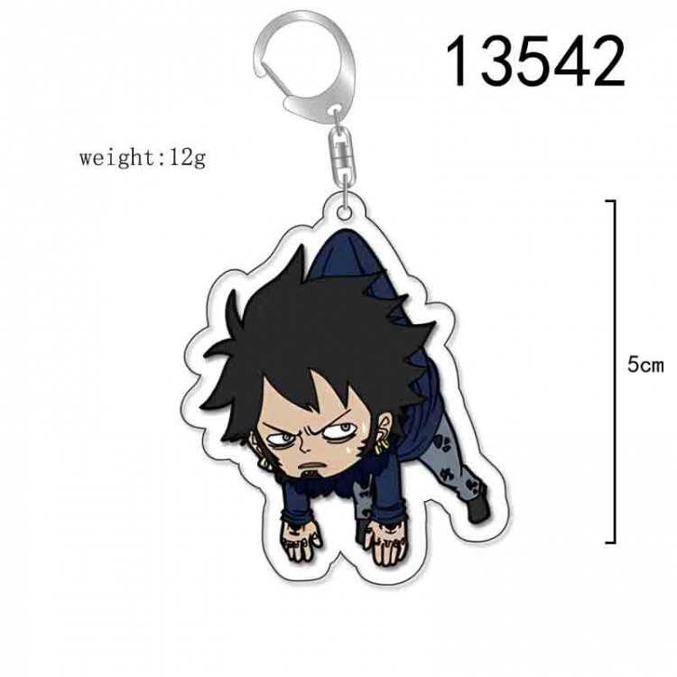 One Piece Anime Acrylic Keychain Charm price for 5 pcs 13542