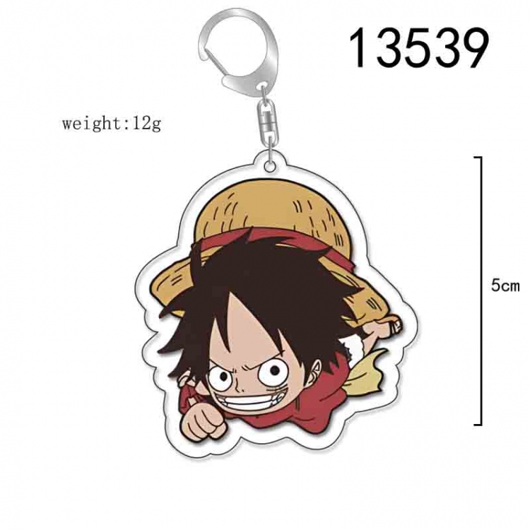 One Piece Anime Acrylic Keychain Charm price for 5 pcs 13539
