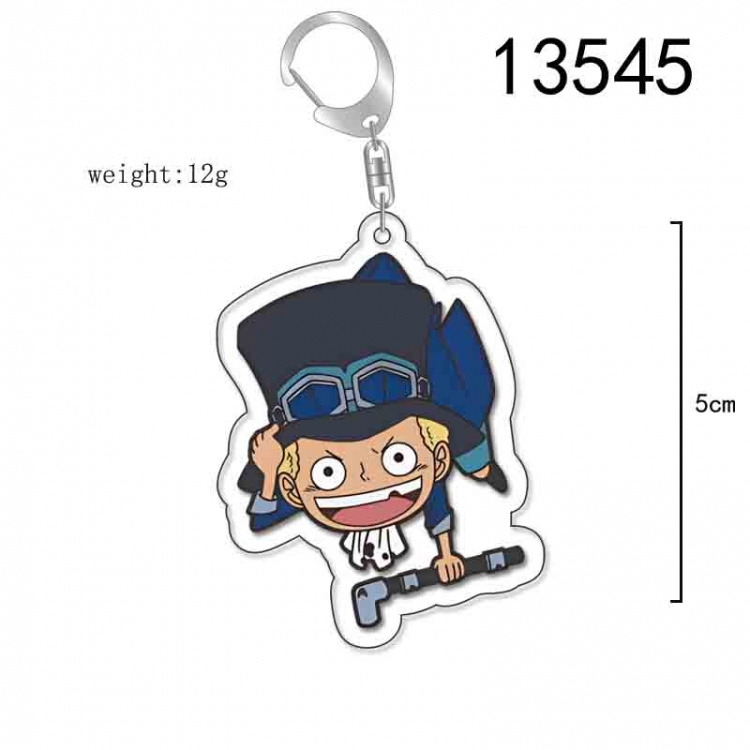 One Piece Anime Acrylic Keychain Charm price for 5 pcs 13545