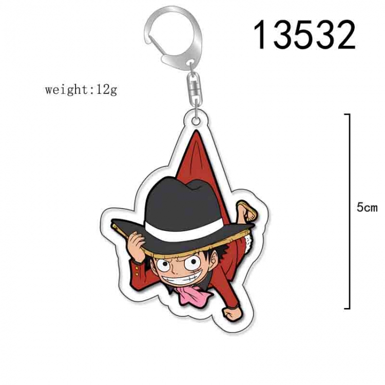 One Piece Anime Acrylic Keychain Charm price for 5 pcs 13532