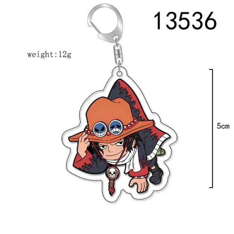 One Piece Anime Acrylic Keychain Charm price for 5 pcs 13536