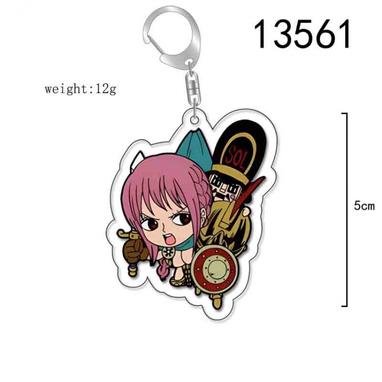 One Piece Anime Acrylic Keychain Charm price for 5 pcs 13561