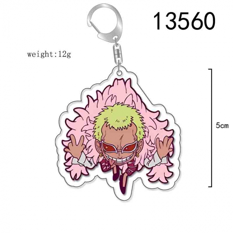 One Piece Anime Acrylic Keychain Charm price for 5 pcs 13560