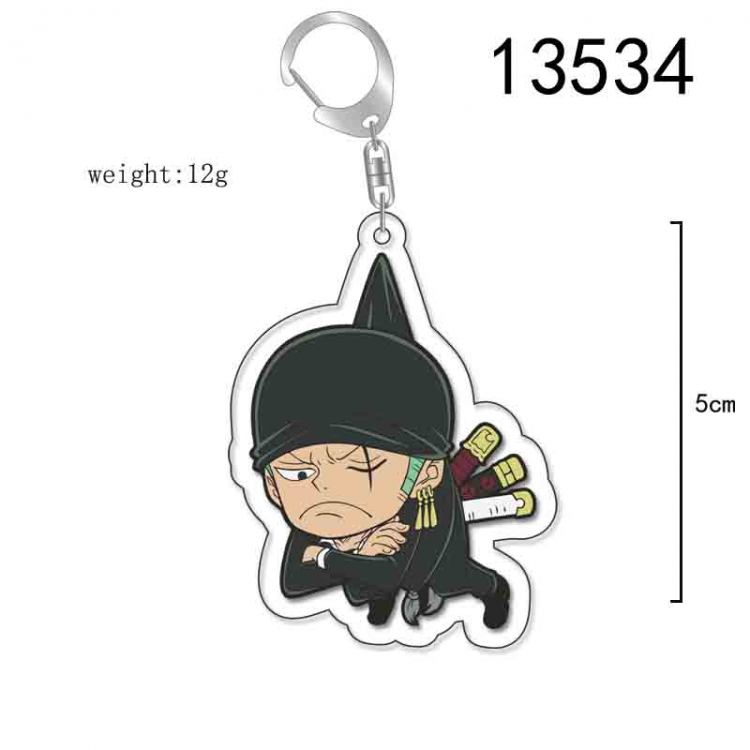 One Piece Anime Acrylic Keychain Charm price for 5 pcs 13534
