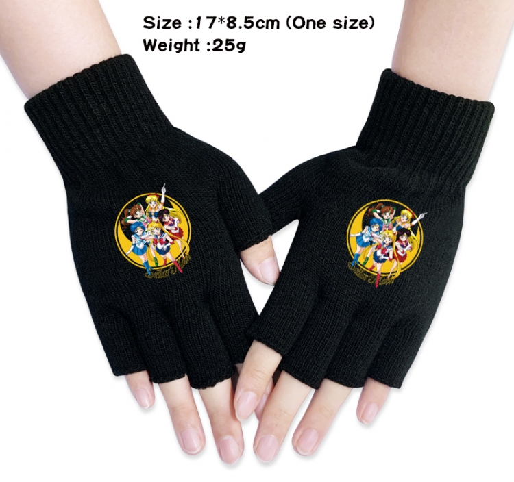 sailormoon Anime knitted half finger gloves 17x8.5cm