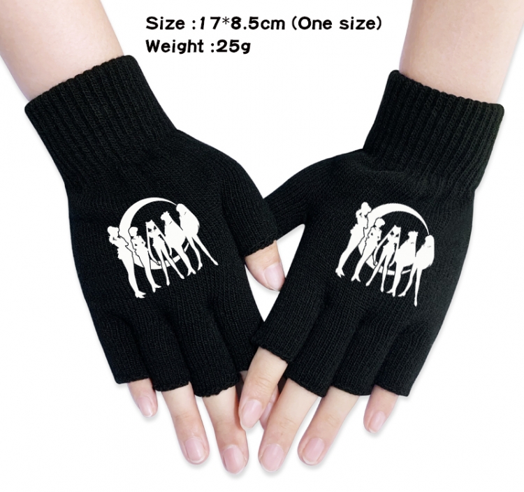 sailormoon Anime knitted half finger gloves 17x8.5cm