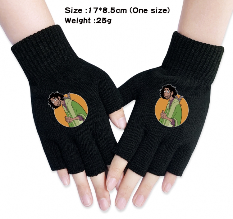 full house of magic Anime knitted half finger gloves 17x8.5cm