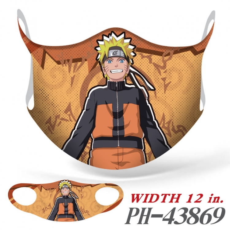 Naruto Full color Ice silk seamless Mask price for 5 pcs  PH-43869A