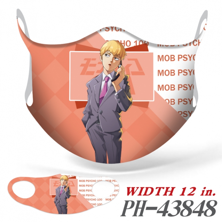Mob Psycho 100 Full color Ice silk seamless Mask price for 5 pcs PH-43848A
