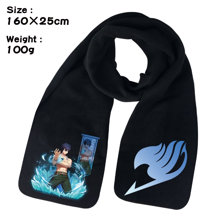 Fairy tail Anime fleece scarf bib 160X25CM 