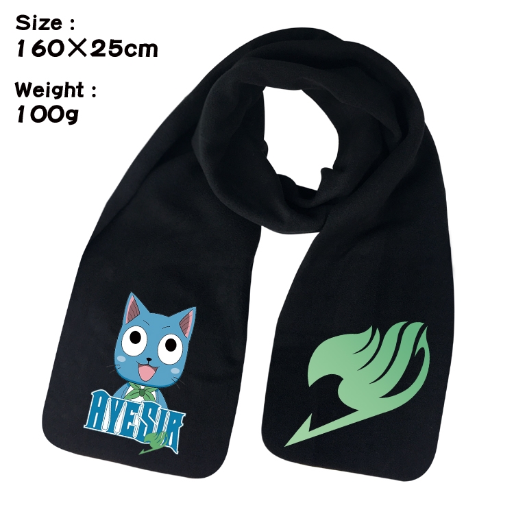 Fairy tail Anime fleece scarf bib 160X25CM 