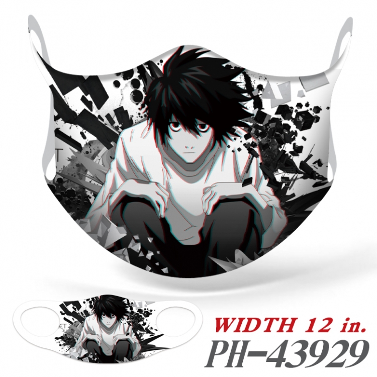 Death note Full color Ice silk seamless Mask price for 5 pcs  PH-43929A