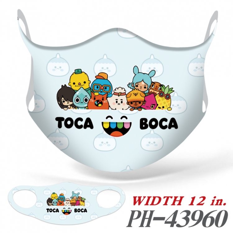 toca life world Full color Ice silk seamless Mask price for 5 pcs  PH-43960
