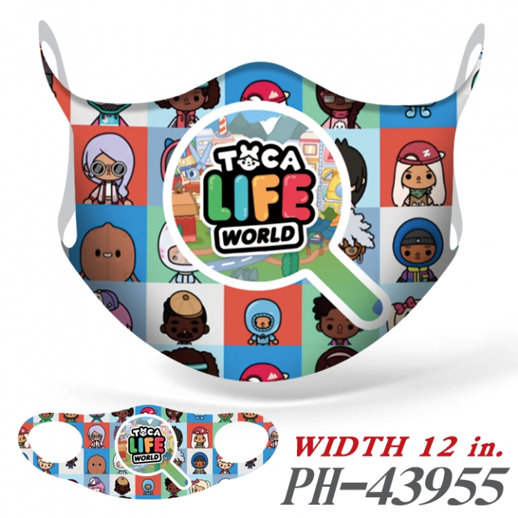 toca life world Full color Ice silk seamless Mask price for 5 pcs  PH-43955