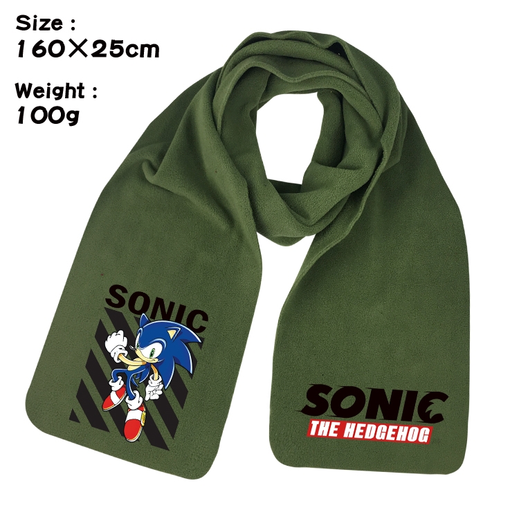 Sonic The Hedgehog Anime fleece scarf bib 160X25CM 