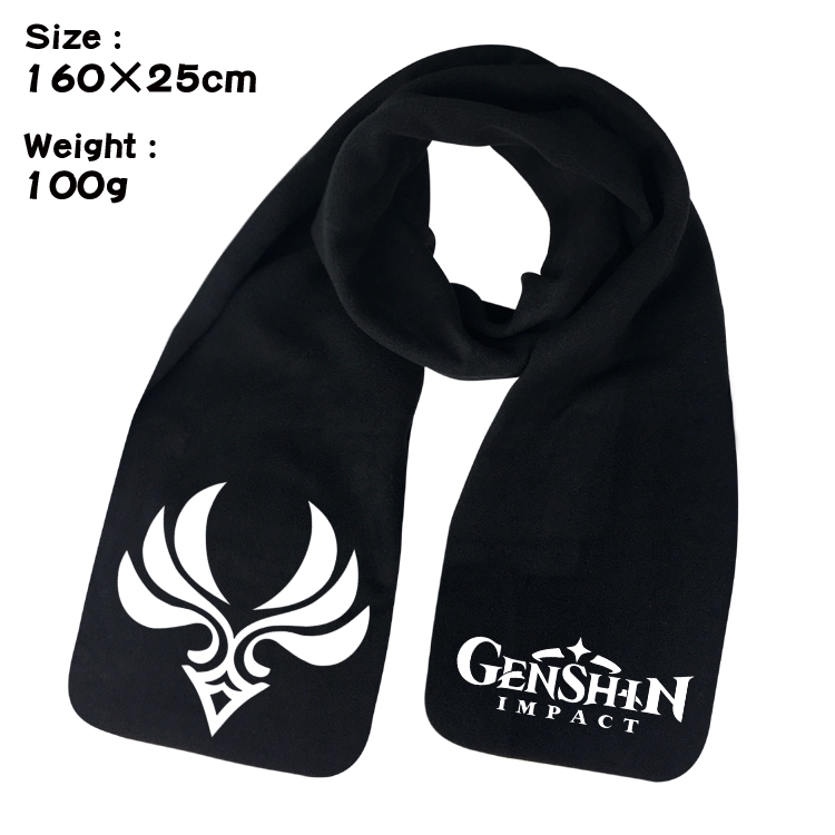 Genshin Impact Anime fleece scarf bib 160X25CM