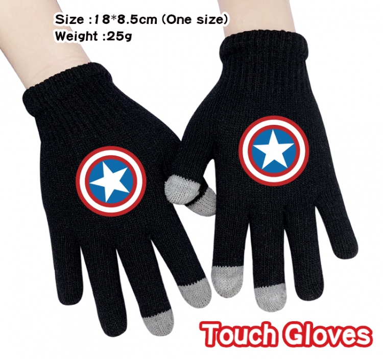 Superhero Movie Anime touch screen knitting all finger gloves 18X8.5CM