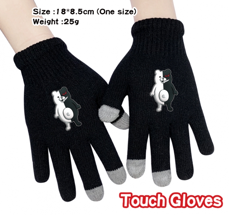 Dangan-Ronpa Anime touch screen knitting all finger gloves 18X8.5CM