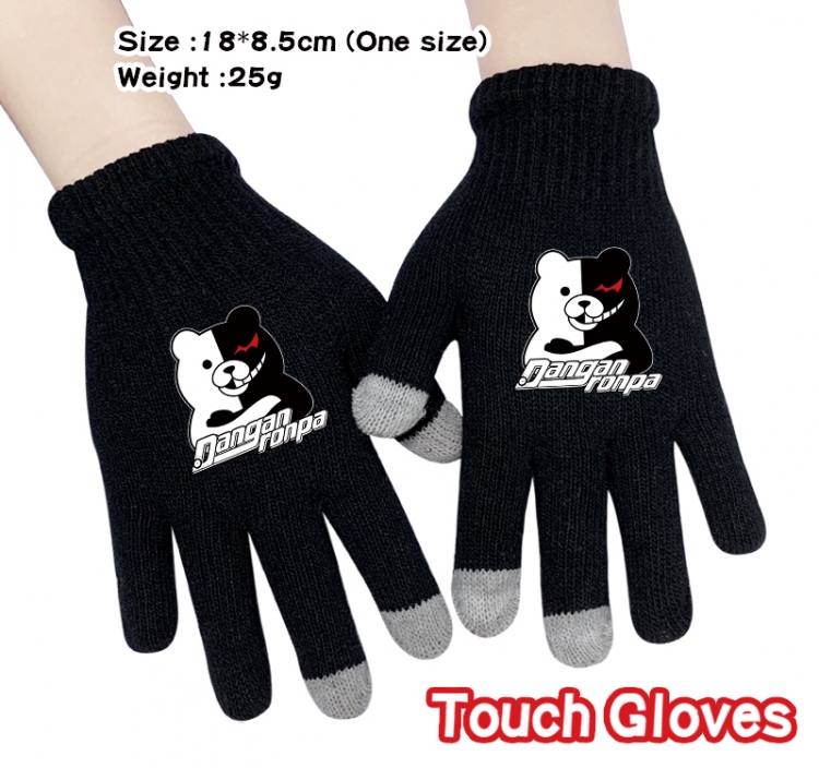 Dangan-Ronpa Anime touch screen knitting all finger gloves 18X8.5CM