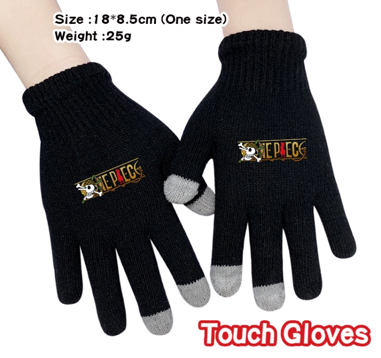 One Piece Anime touch screen knitting all finger gloves 18X8.5CM