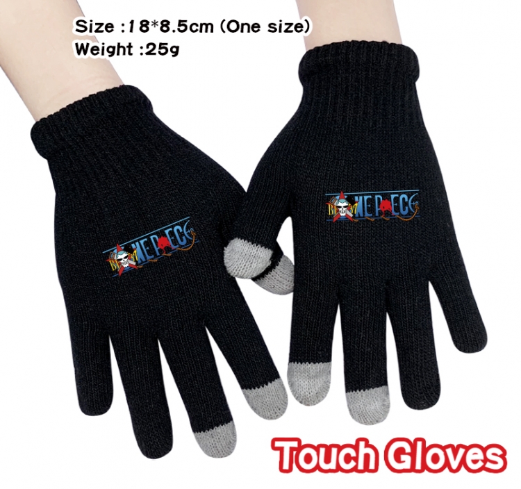 One Piece Anime touch screen knitting all finger gloves 18X8.5CM