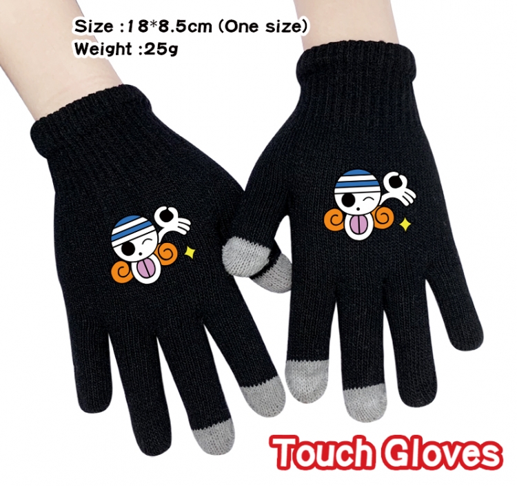 One Piece Anime touch screen knitting all finger gloves 18X8.5CM