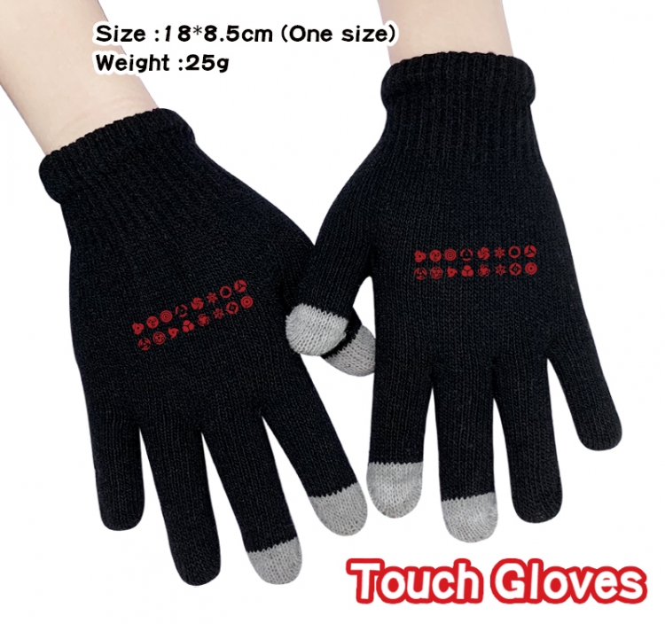 Naruto Anime touch screen knitting all finger gloves 18X8.5CM