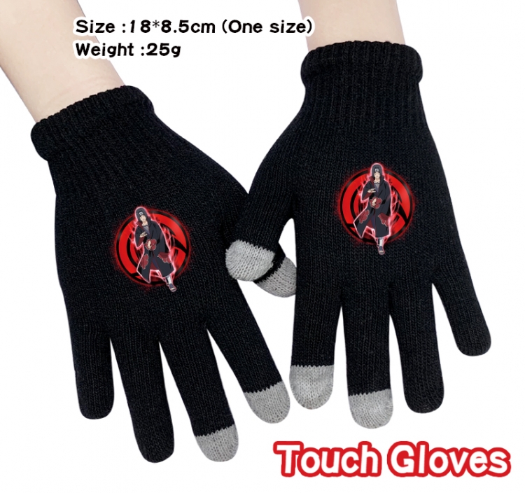 Naruto Anime touch screen knitting all finger gloves 18X8.5CM