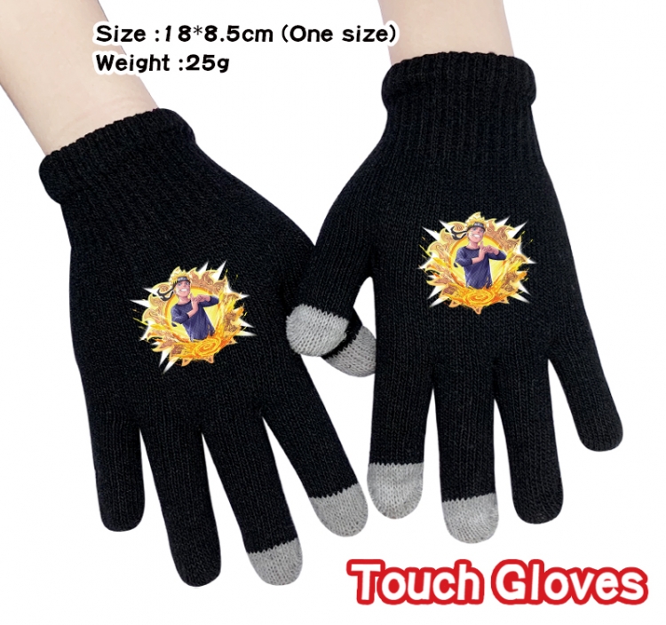 Naruto Anime touch screen knitting all finger gloves 18X8.5CM